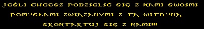Je�li chcesz podzieli� si� z nami swoimi pomys�ami zwi�zanymi z t� witryn� skontaktuj si� z nami